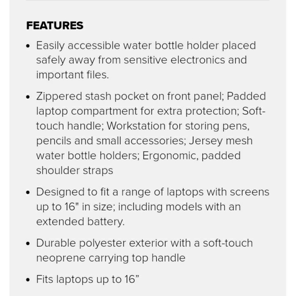 TARGUS - Ascend 16" Laptop Backpack - Picture 3 of 9